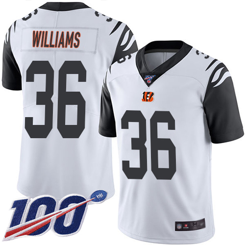 Cincinnati Bengals Limited White Men Shawn Williams Jersey NFL Footballl #36 100th Season Rush Vapor Untouchable->youth nfl jersey->Youth Jersey
